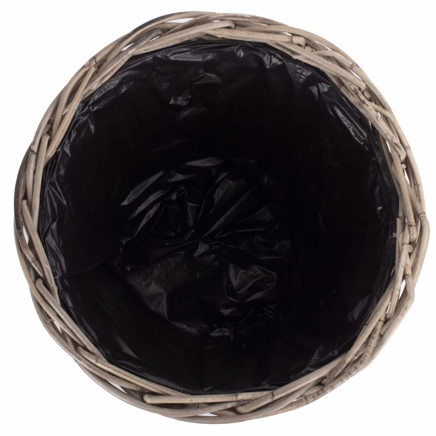 Red Hamper Brown Tapered Round Rattan Planter with Plastic Lining – 3