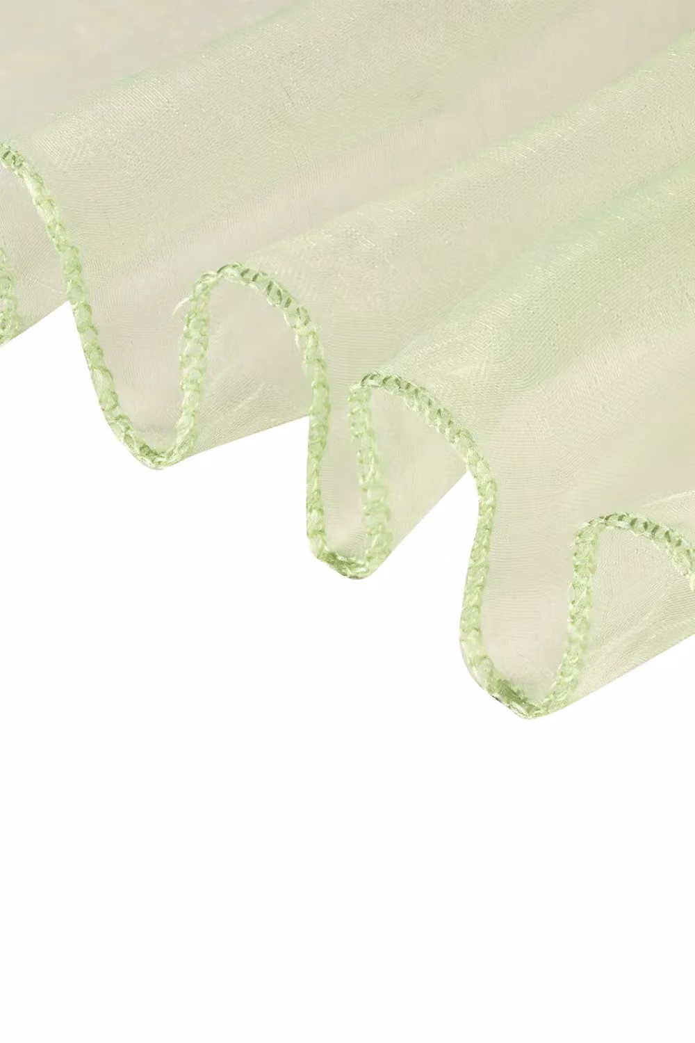 Neel Blue Set of 25 Light Green Organza Sashes for Party Decoration, W: 17 cm x L: 280 cm – 2