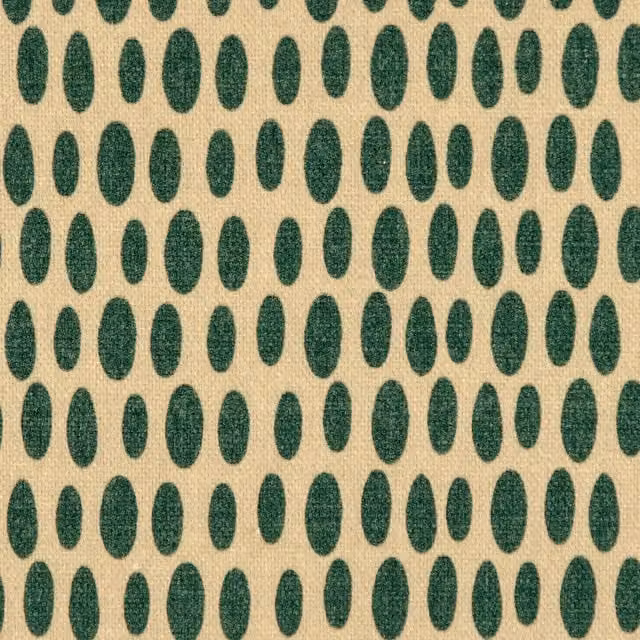 Ante Decor Mercury Dotted Cotton Fabric in Juniper Green