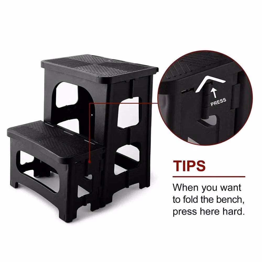 VOGREX Heavy Duty Folding Double Step Stool in Black – 4