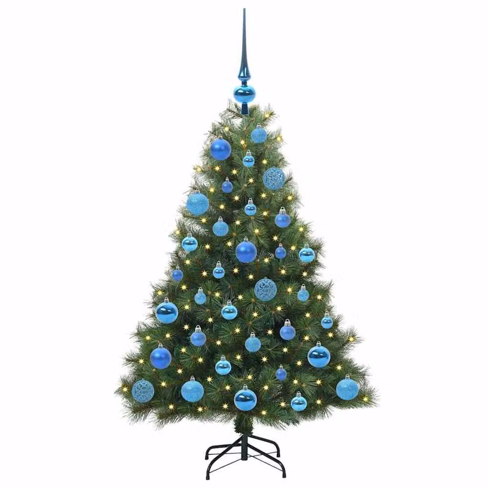 Berkfield Home Artificial Green Christmas Tree with 150 Warm White LEDs, Height: 120 cm – 3