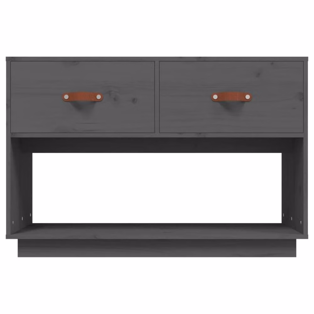 Berkfield Home Grey Rustic Solid Wood Pine TV Cabinet W/D/H: 90 x 40 x 60 cm – 5