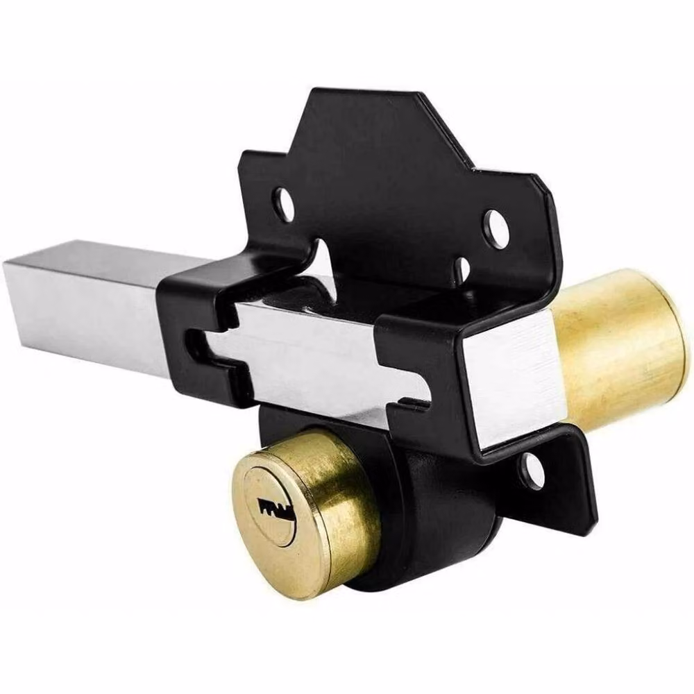 FLAVORA 70mm Double Throw Garden Gate Lock in Black, W: 10000 mm, H: 520 mm, D: 14.5 mm – 4