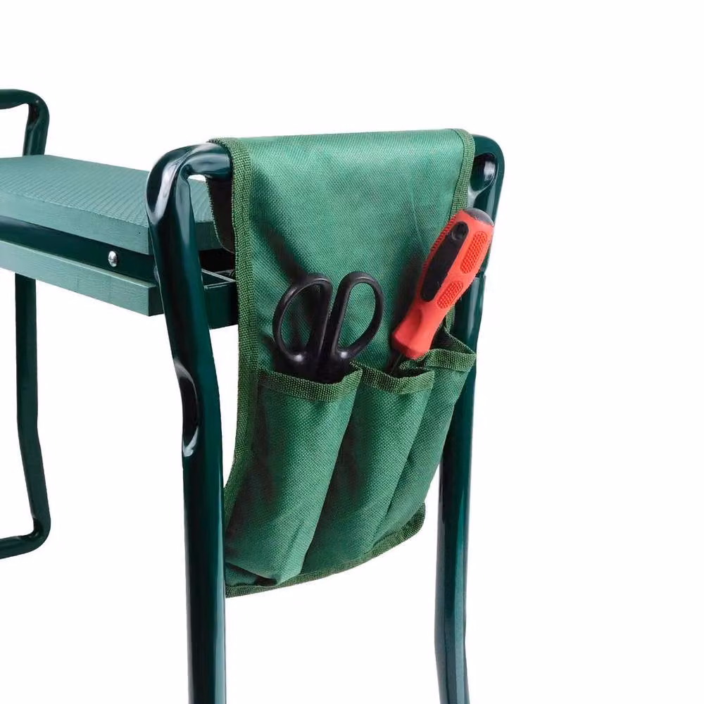 FLAVORA 2-in-1 Foldable Ergonomic Garden Kneeler Bench in Green – 2