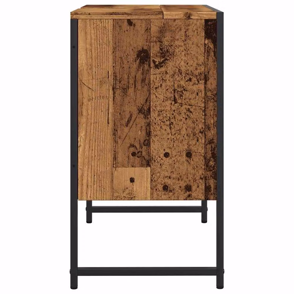 Berkfield Home Bathroom Sink Cabinet in Old Wood Brown, W/D/H: 60 x 33 x 60 cm – 5