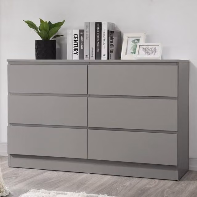 Birlea Oslo 6 Drawer Chest in Grey – 1