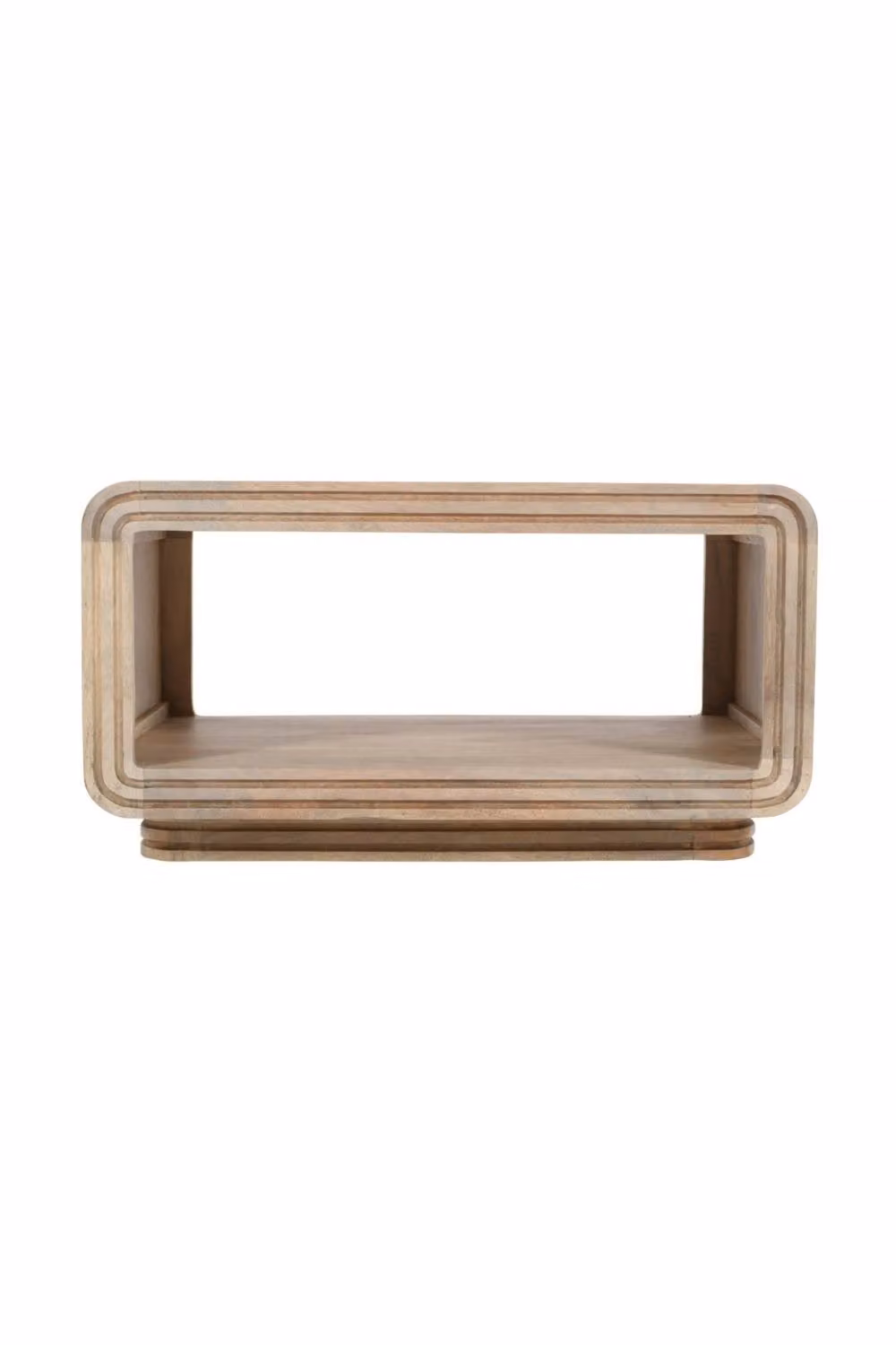 IH Design Baffins Carved Mango Wood Coffee Table in Brown, W: 85 cm, D: 55 cm, H: 45 cm – 2