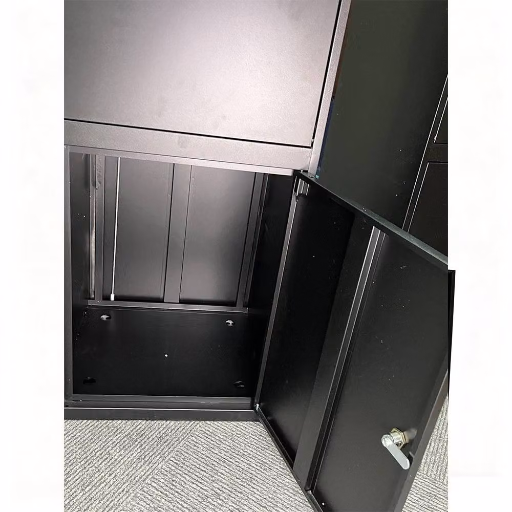 Hinsinc Wall Mounted Lockable Steel Parcel Box in Black, W/D/H: 38.0 x 41.0 x 103.0 cm – 4