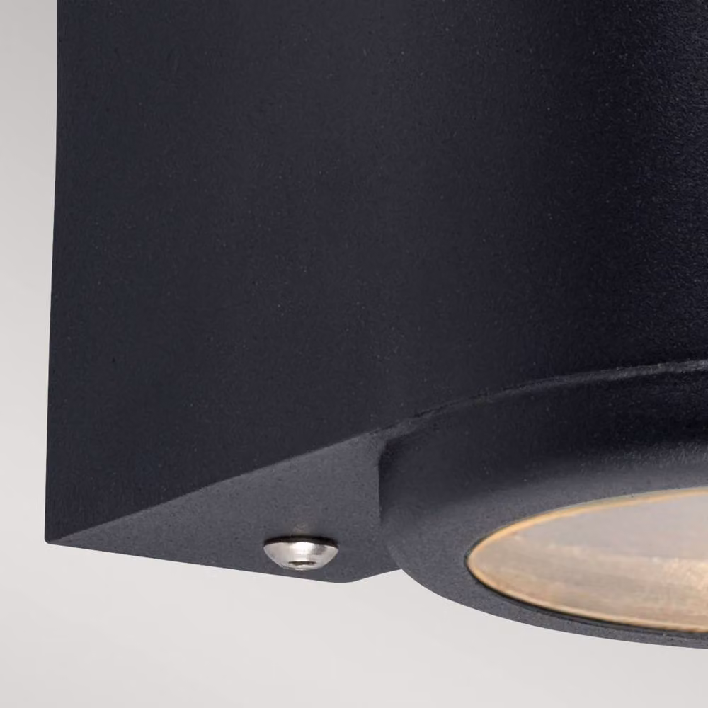 Netlighting Mandal Modern Black Outdoor Wall Light with Downlight, IP44, GU10 – 2