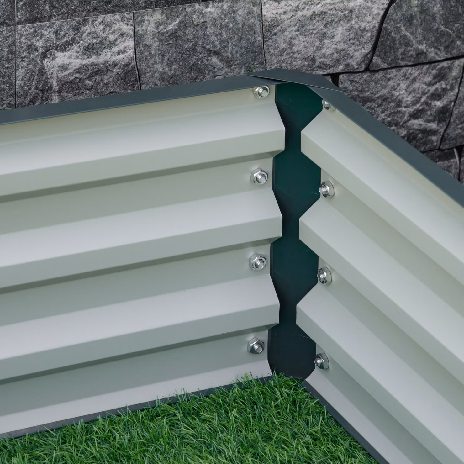 Outsunny Metal Raised Garden Bed for Vegetables and Flowers, Green, W/D/H: 120 x 120 x 30 cm – 11