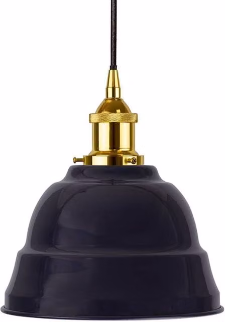 SE Home Lincoln Round Pendant Light in Navy Blue, Gold and Black