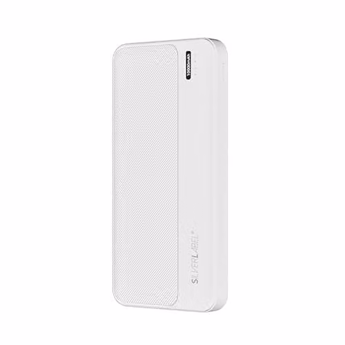 SilverLabel 10,000mAh Portable Power Bank in White with USB Output