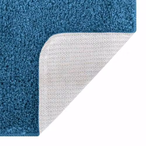 vidaXL Anti-slip Blue Polyester Bath Mat, W: 60 cm, D: 90 cm – 7