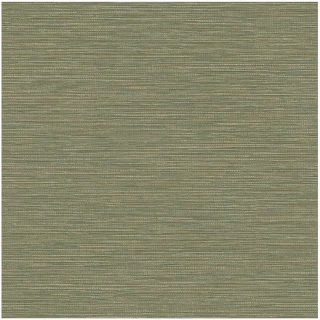 Holden Décor Grasscloth Metallic Textured Wallpaper in Green