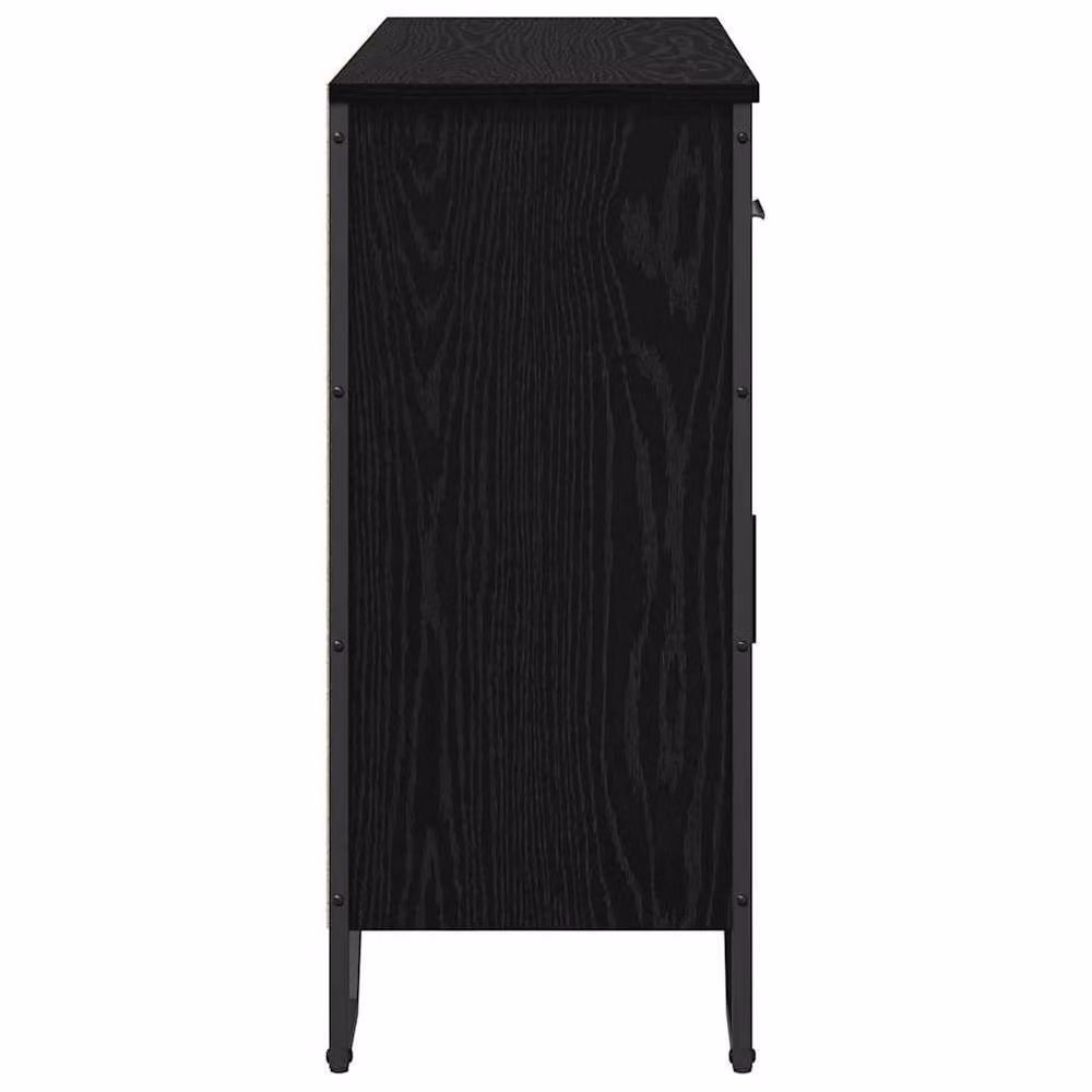 Berkfield Home Black Oak Sideboard, W/D/H: 97 x 32.5 x 74.5 cm – 4