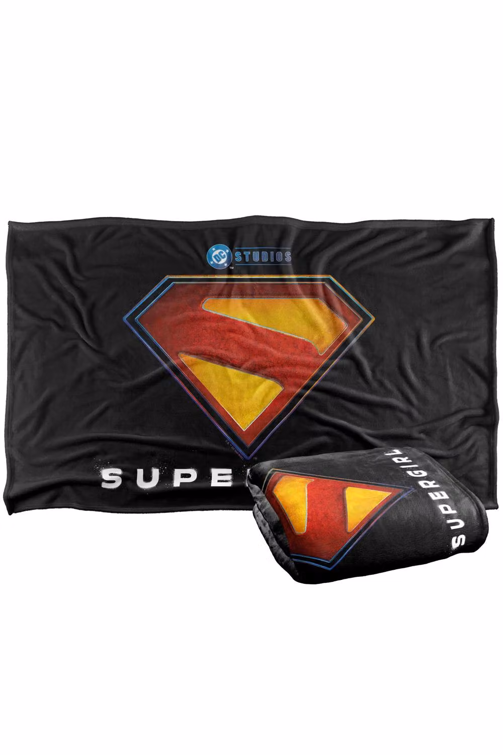 Warner Bros. Supergirl 2026 Full Colour Shield Name Under Royal Silky Touch Super Soft Fleece Throw Blanket, Multicolour, W: 152 cm, D: 127 cm – 7