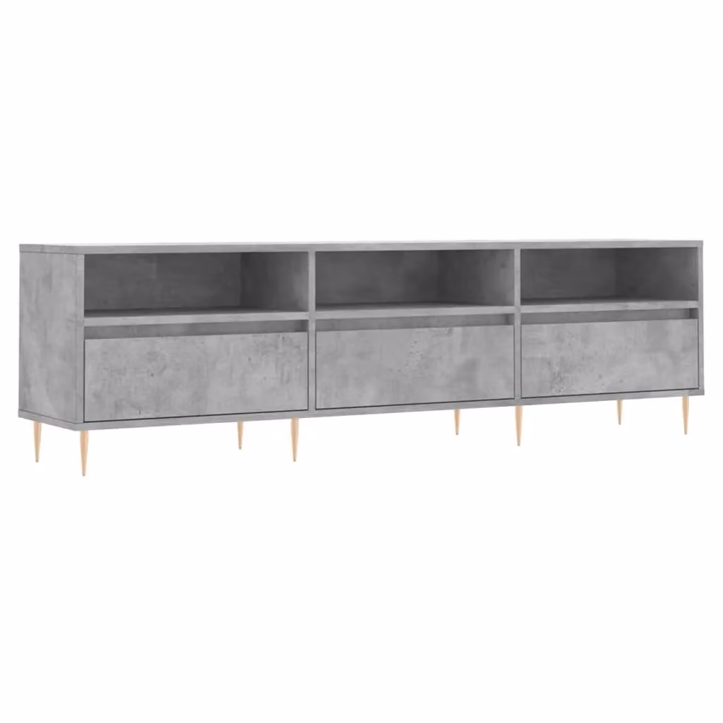 Berkfield Home Industrial TV Cabinet in Concrete Grey, W/D/H: 150 x 44.5 x 30 cm – 2