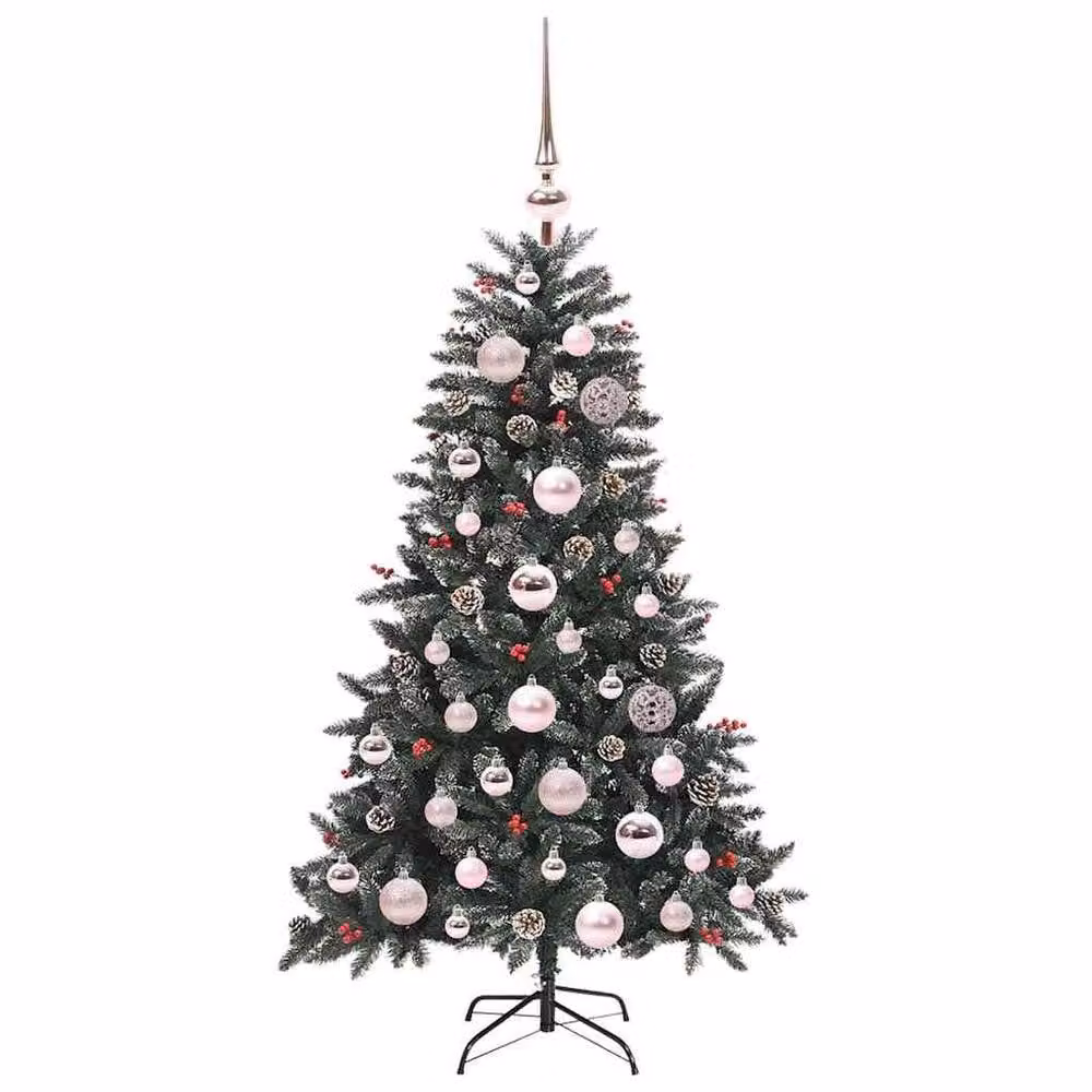Berkfield Home Artificial Christmas Tree with 150 LEDs, Green, W/D/H: 68 x 68 x 120 cm – 3