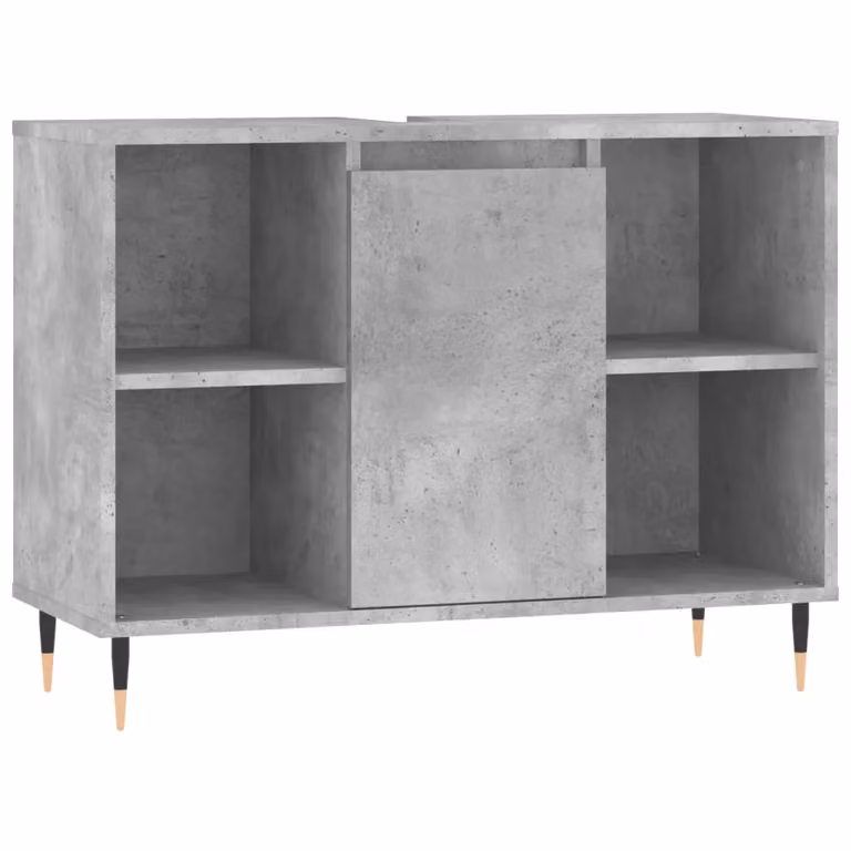 Berkfield Home Bathroom Cabinet in Concrete Grey, W/D/H: 80 x 33 x 60 cm