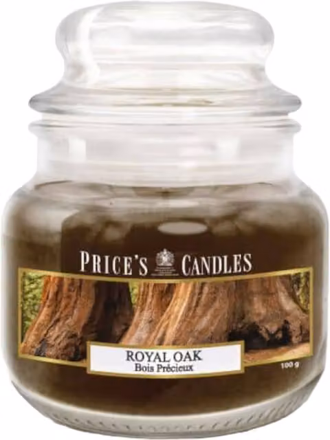 Price's Candles Royal Oak Scented Jar Candle, Brown, Small