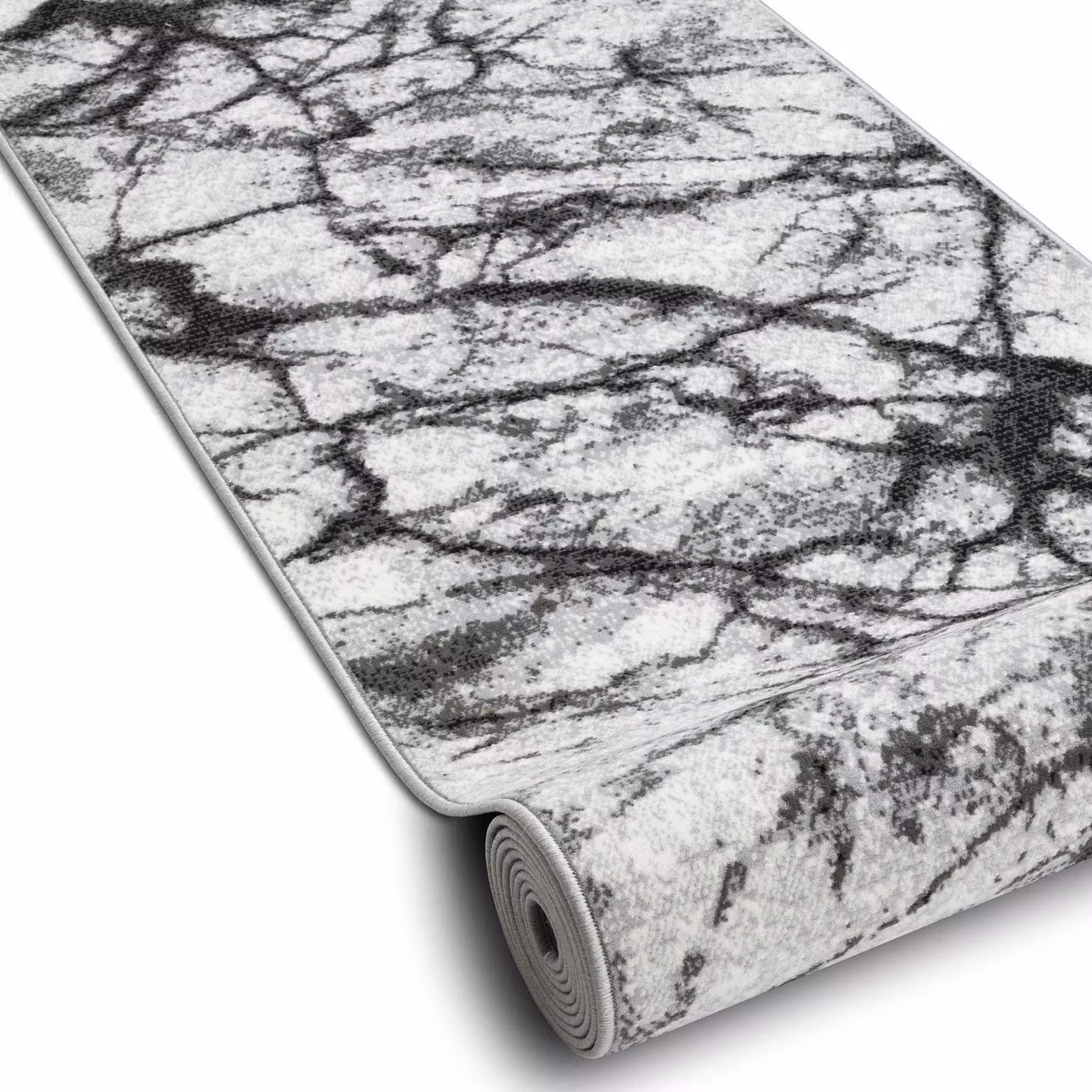 RugsX Bcf Morad Grey Stone Look Runner, W: 120 cm, L: 390 cm – 2