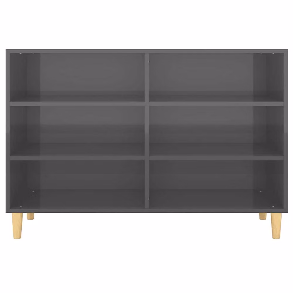 Berkfield Home High Gloss Grey Scandinavian Sideboard, W: 103.5 cm, D: 35 cm, H: 70 cm – 4