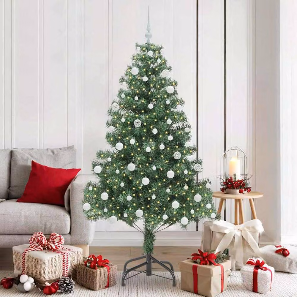 Berkfield Home Lush Green Christmas Tree with 300 LEDs and Stand, Height: 180 cm – 2