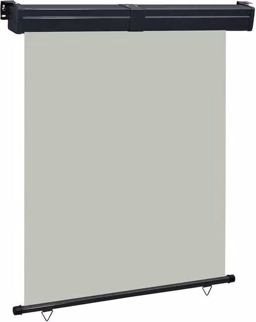 Berkfield Home Grey Balcony Side Awning with Manual Pull, W/H: 140 x 250 cm