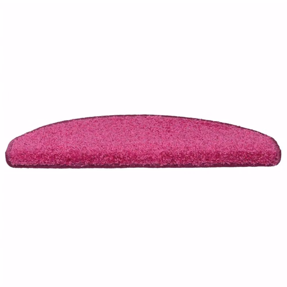 Berkfield Home Comfortable Self-Adhesive Carpet Stair Treads, 15 Pieces, Pink, W: 65 cm, D: 21 cm, H: 4 cm – 3