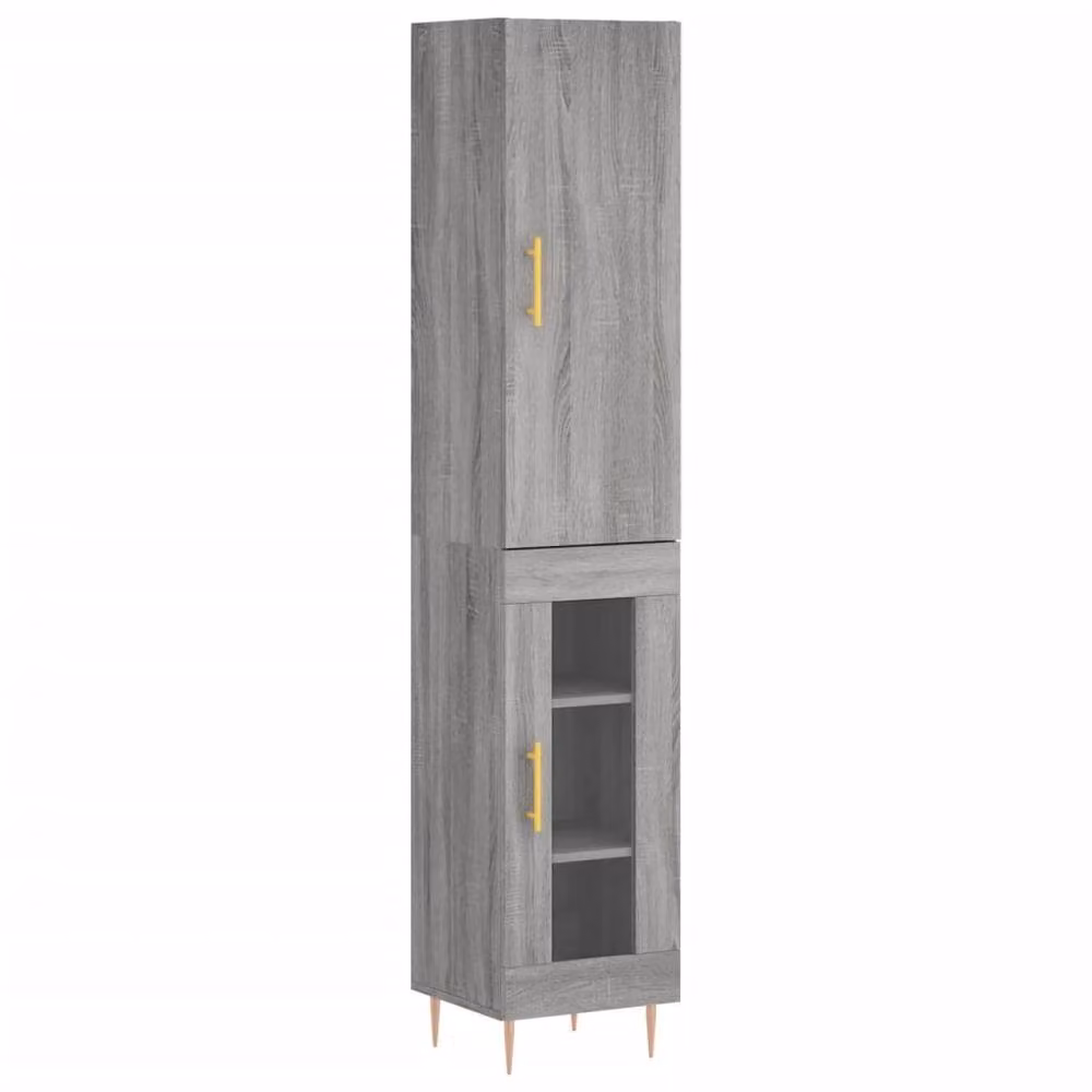 Berkfield Home Grey Sonoma Modern Highboard W/D/H: 34.5 x 34 x 180 cm – 3