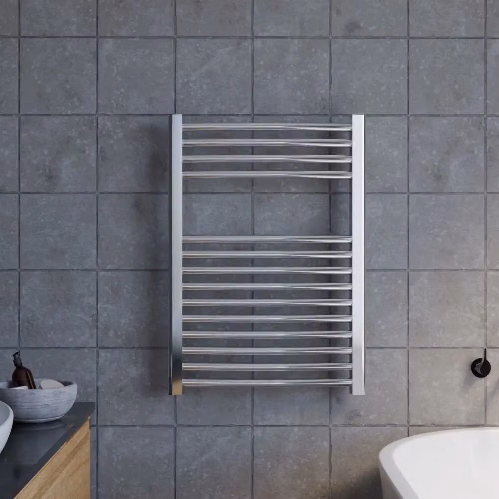 Balterley Heated Vertical Towel Rail with Curved Rails, Silver, W: 50 cm, H: 70 cm – 2