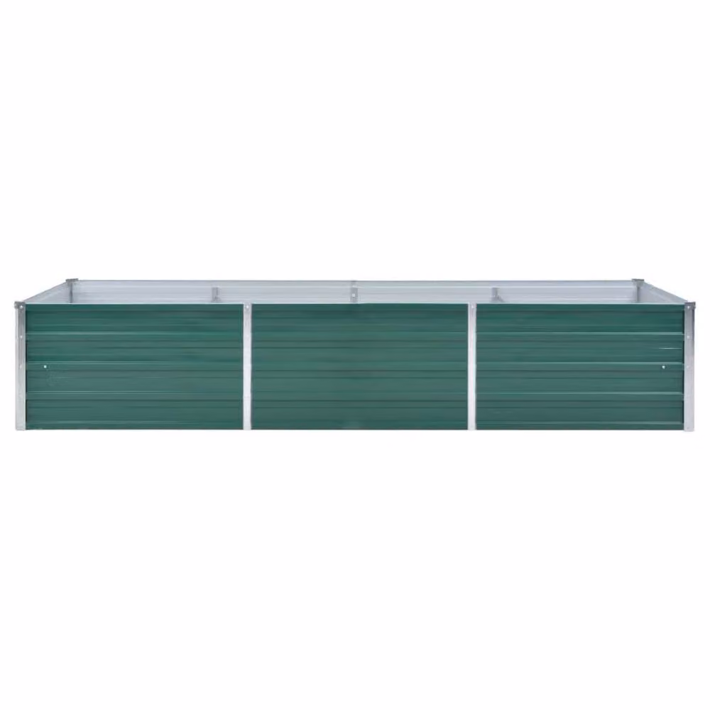 Berkfield Home Garden Galvanised Steel Raised Bed in Green, W/D/H: 240 x 80 x 45 cm – 3