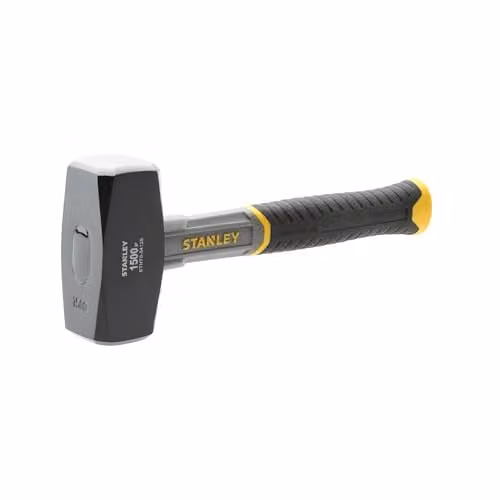 Stanley Fibreglass Club Hammer with Forged Steel Head in Black, 1.5 kg – 1