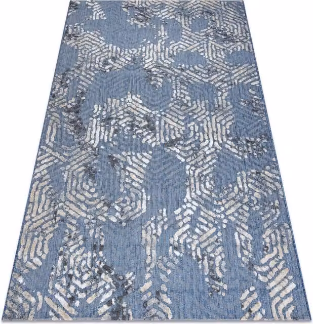 RugsX Sole Blue Abstract Rectangular Rug, W/D/H: 160 x 220 cm