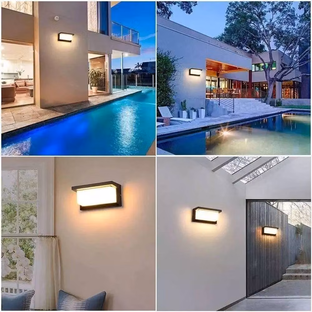 EONLION Black Aluminium LED PIR Motion Sensor Wall Light with Warm White Light – 3