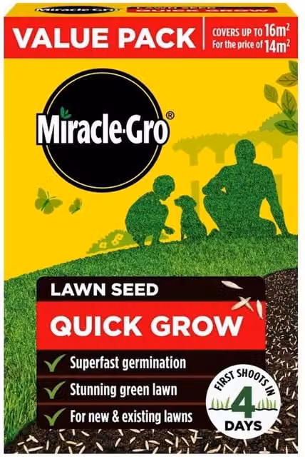 Miracle Gro Quick Grow Ryegrass Lawn Seed, 480g