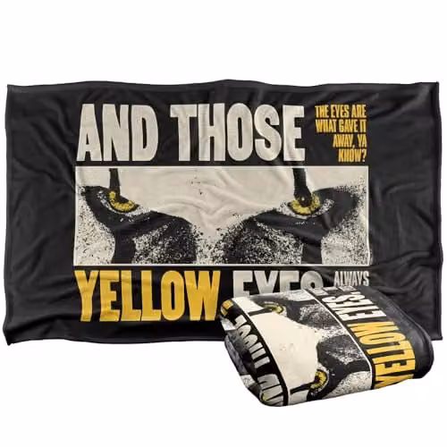 Warner Bros. Welcome To Derry Those Yellow Eyes Super Soft Fleece Throw Blanket, Multicolour
