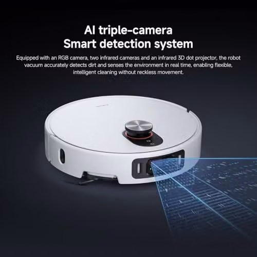 Xiaomi 5 Pro Robot Vacuum Cleaner and Mop with AI Obstacle Avoidance and App Control, White – 4