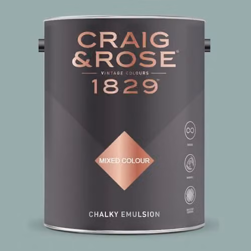 Craig & Rose 1829 Chalky Emulsion Paint Stop in Morris Blue, 5 l