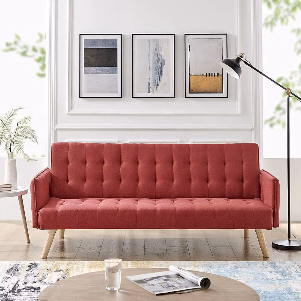 Bravich LTD Mario 3 Seater Click Clack Sofa Bed in Red – 2
