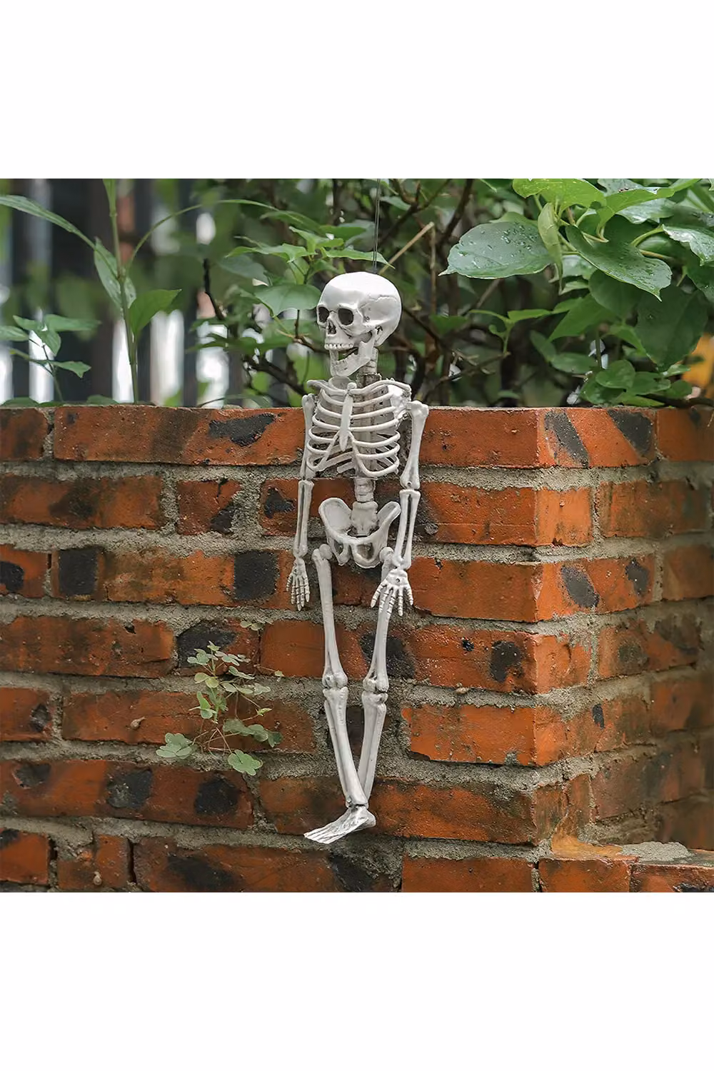 Living and Home White Poseable Skeleton Halloween Decoration, Height: 40 cm – 4