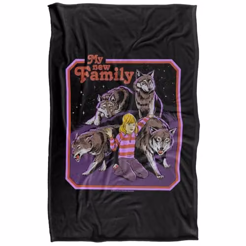 Steven Rhodes My New Family Super Soft Fleece Throw Blanket, Multicolour, W/D/H: 91 x 147 cm – 5