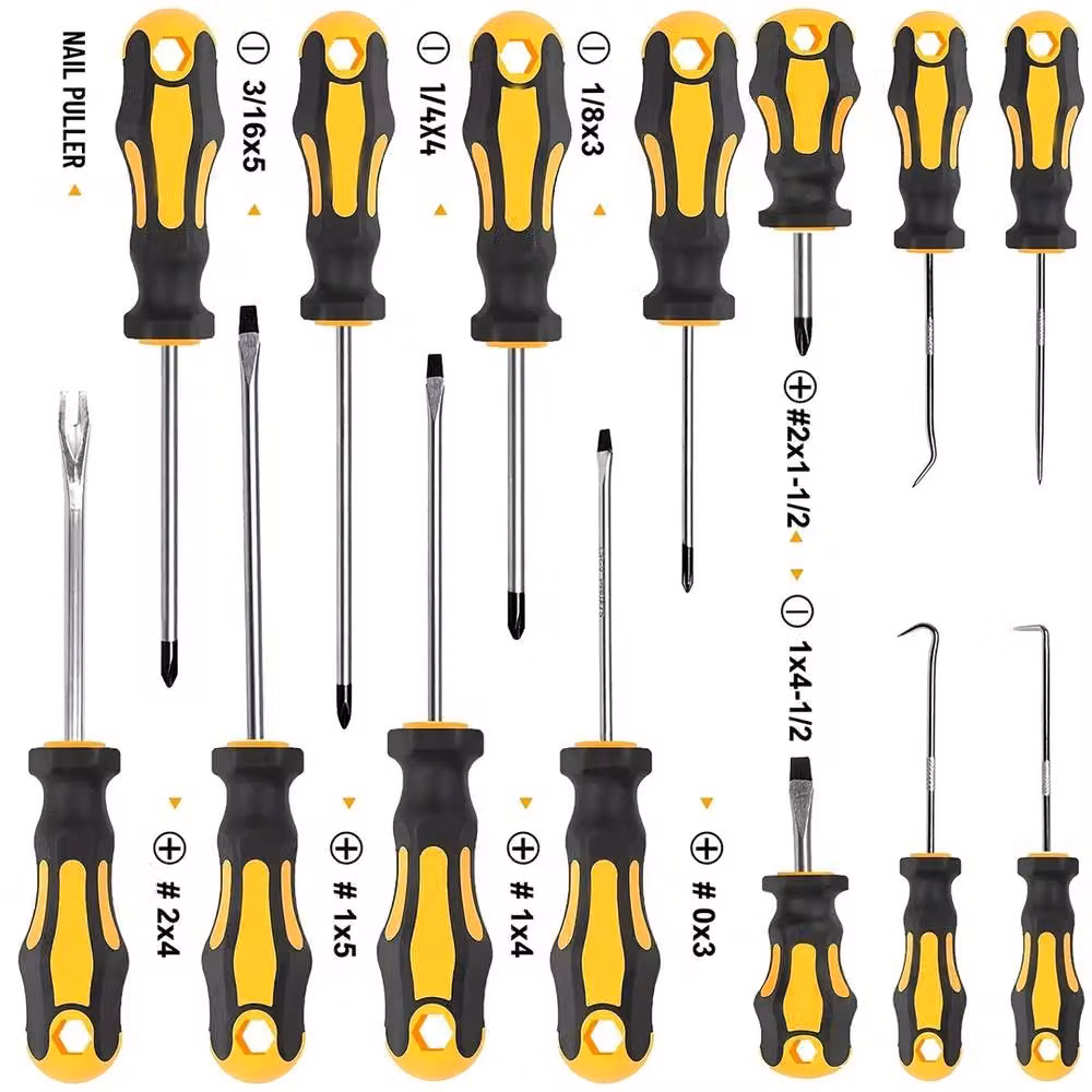 SPETLEK 15-Piece Heavy Duty Multi-Bit Magnetic Screwdriver Set in Multicolour – 6