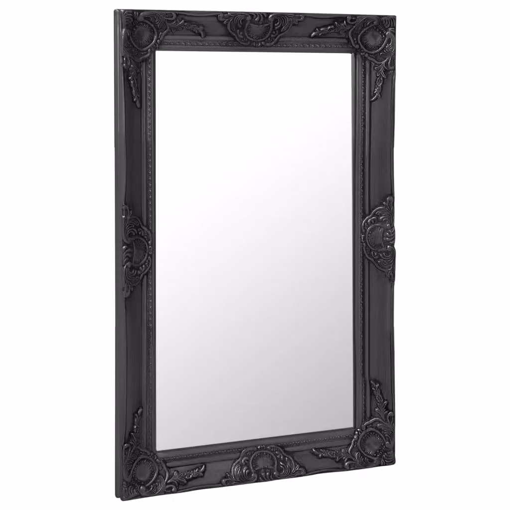 Berkfield Home Antique Baroque Style Rectangular Wall Mirror, Black, W: 50 cm, H: 80 cm – 2
