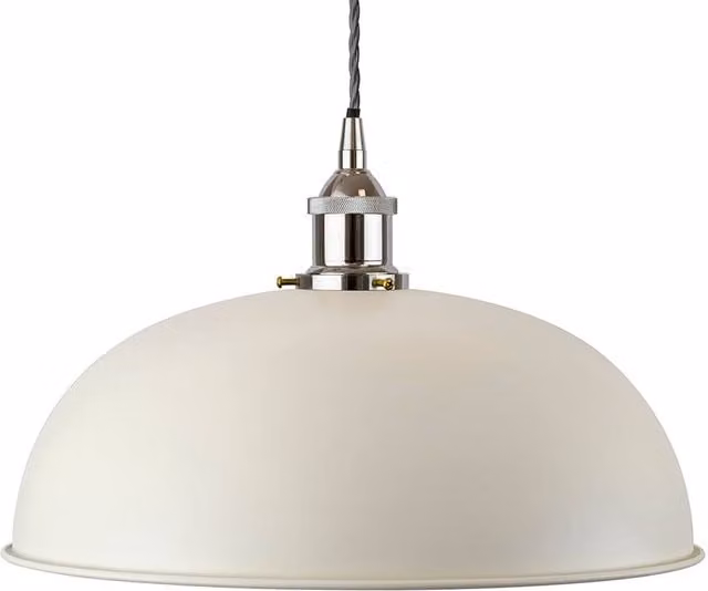 SE Home Worcester Pendant Light in White and Grey with Nickel Finish – 1