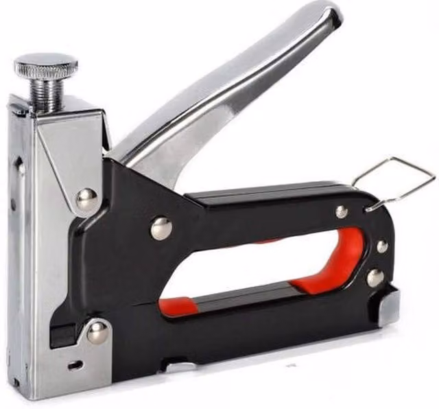 Garden Mile Heavy Duty Adjustable Staple Gun - Silver