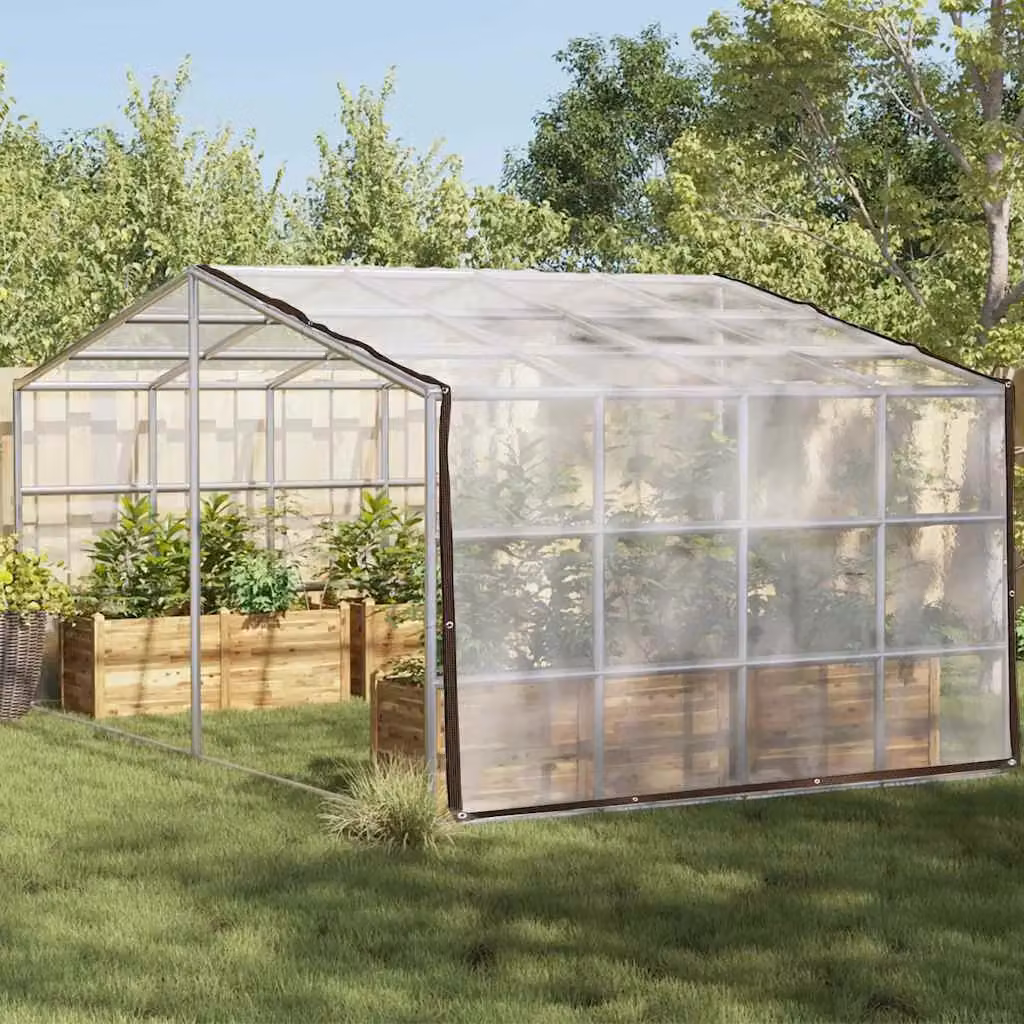 Berkfield Home Transparent Polyethylene Plant Cover with Eyelets for Winter Protection, W: 3 m, L: 10 m – 2