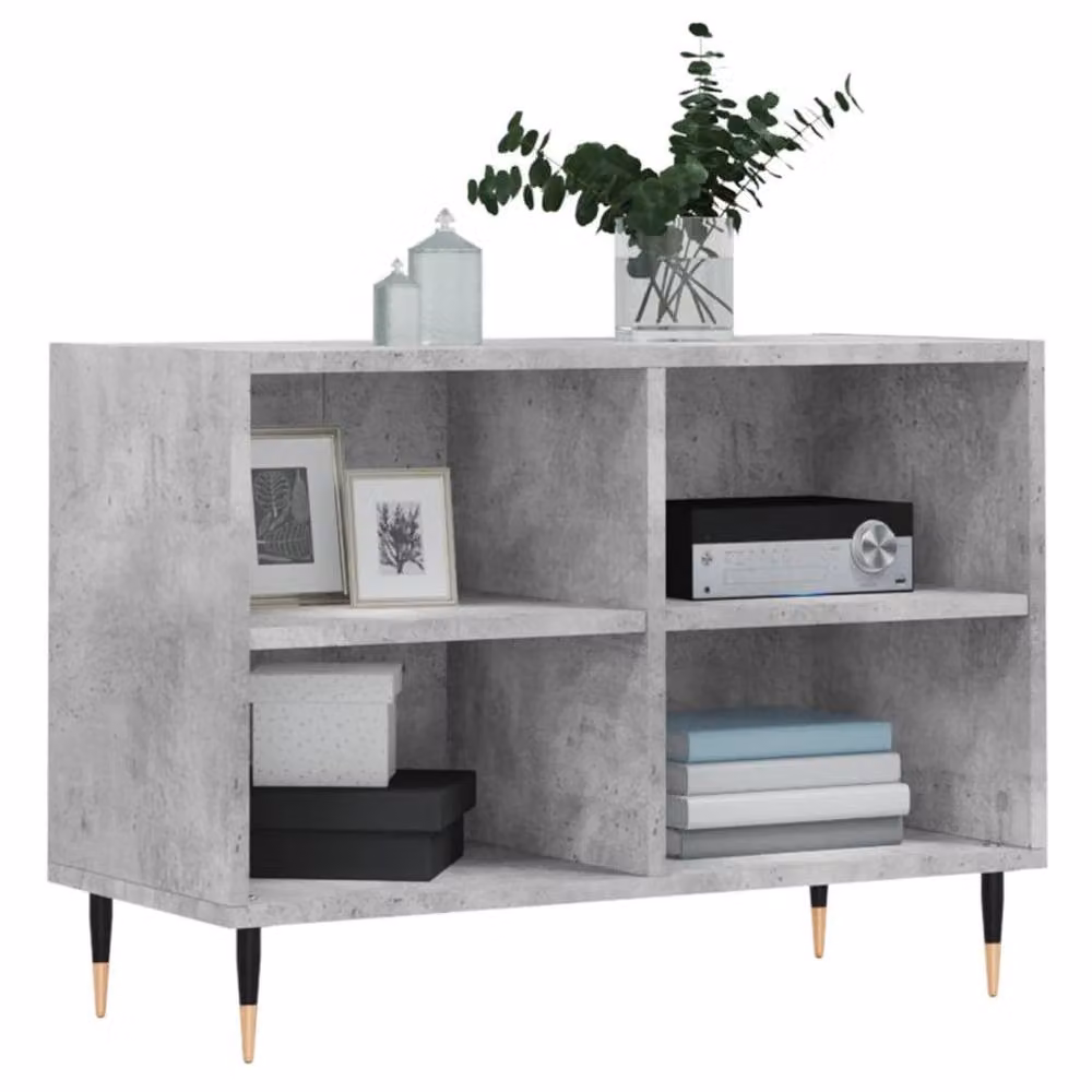 Berkfield Home Industrial TV Cabinet in Concrete Grey, W/D/H: 69.5 x 30 x 50 cm – 3