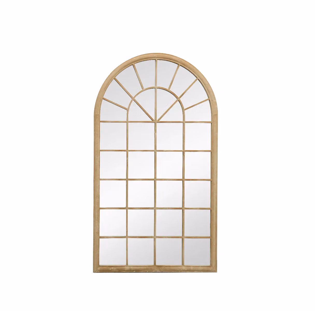MirrorOutlet Large Country Arch Garden Mirror in Sand Colour, H 180 cm x W 103 cm x D 1 cm – 2