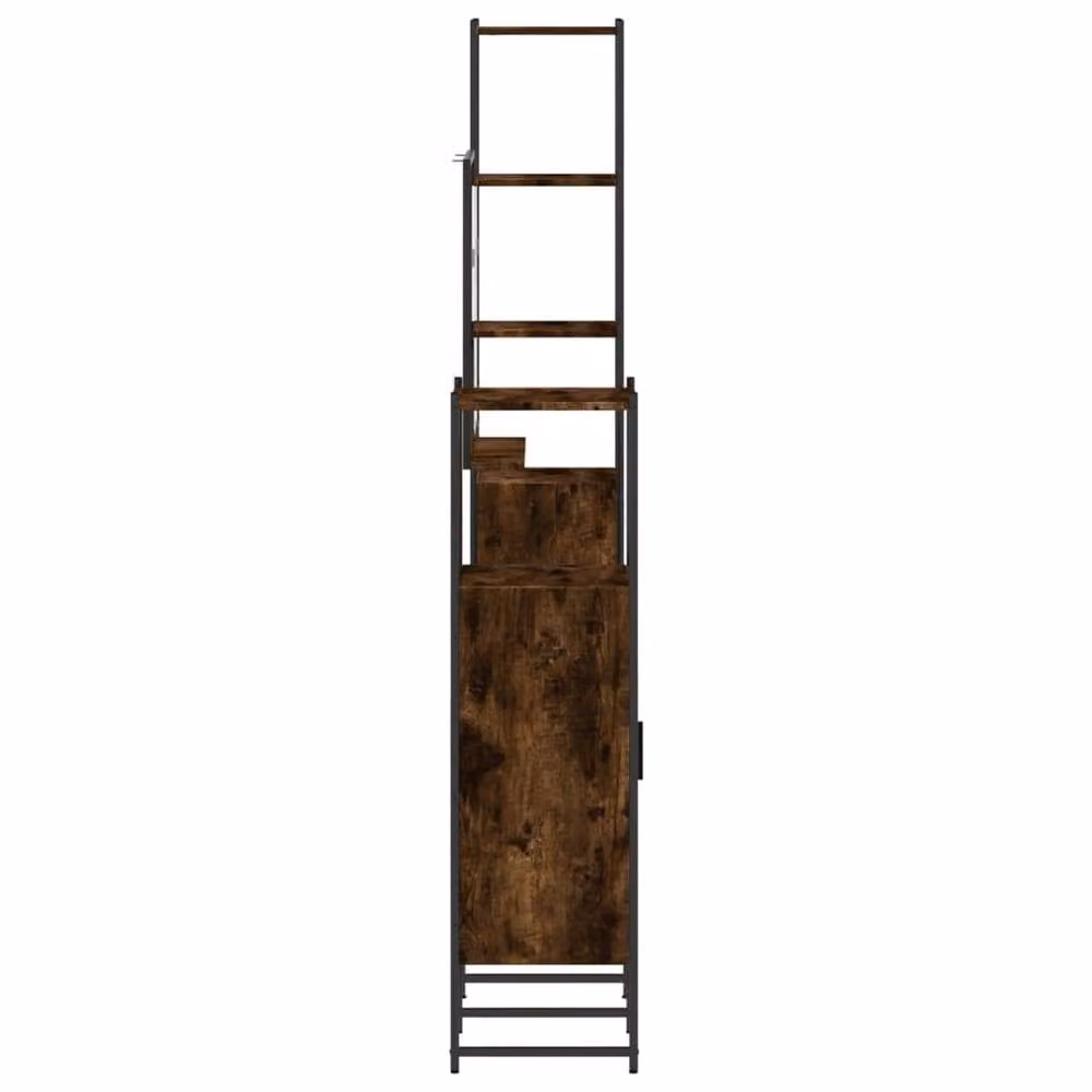 Berkfield Home 4 Piece Industrial Bathroom Cabinet Set in Smoked Oak Brown – 2